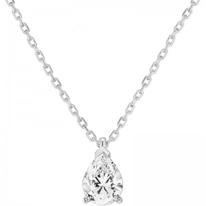 Овальная слезинка-кулон с искусственным бриллиантом в форме лазера, элегантное регулируемое ожерелье